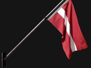 Flag of latvia 03 3D Model