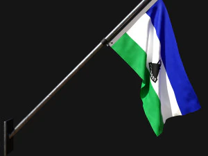 लेसोथो का ध्वज 03 3D मॉडल