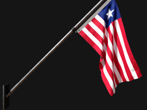 Flag of liberia 03 3D Model