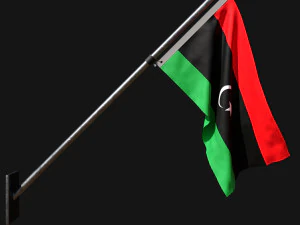 Vlag van Libi&euml; 03 3D Model
