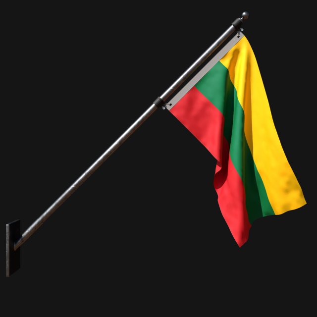 Flag of lithuania 03 Modèle 3D .c4d .max .obj .3ds .fbx .stl .blend 