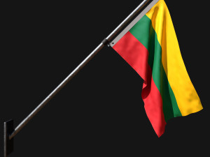 Flag of lithuania 03 3D Model
