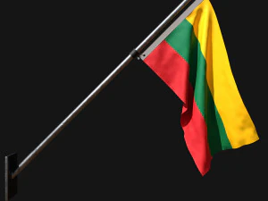 Bendera lithuania 03 Model 3D
