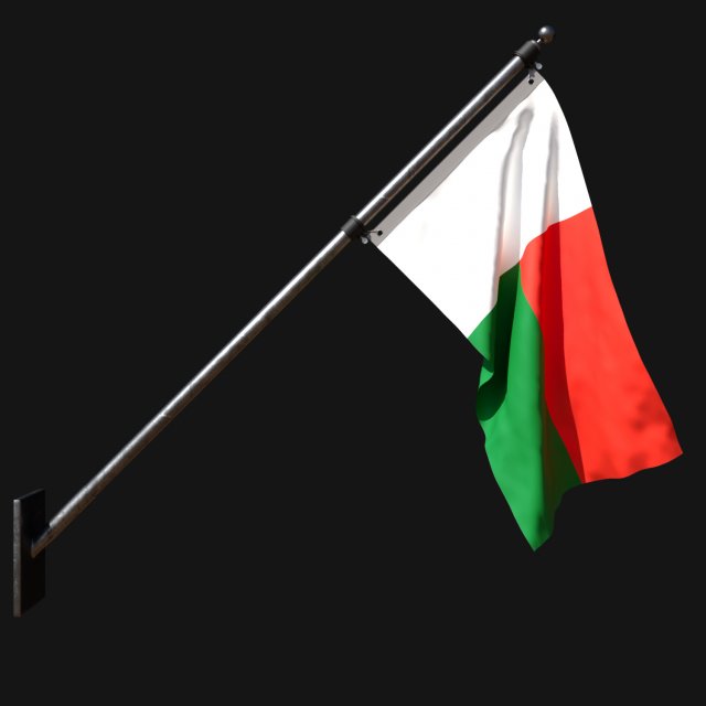 Flag of madagascar 03 3D Model .c4d .max .obj .3ds .fbx .stl .blend 