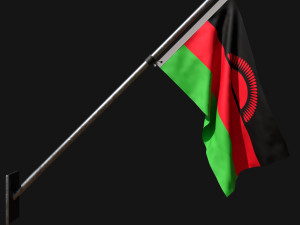 Flag of malawi 03 3D Model