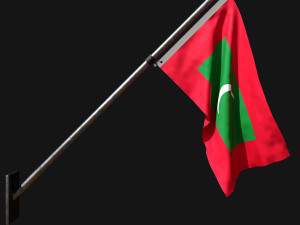 Flag of maldives 03 3D Model