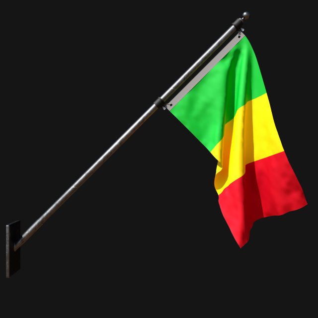 Flag of mali 03 3D Model .c4d .max .obj .3ds .fbx .stl .blend 