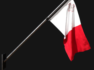 Flag of malta 03 Modelo 3D