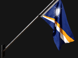 Flag of marshall 03 3D Model