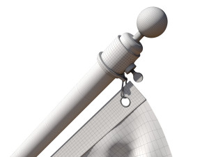 Flag of marshall 03 3D Model