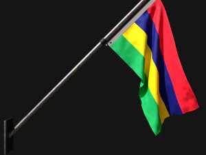 Bandeira da maur&iacute;cia 03 Modelo 3D