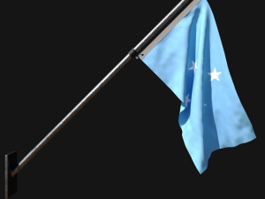 Flag of micronesia 03 Modèle 3D