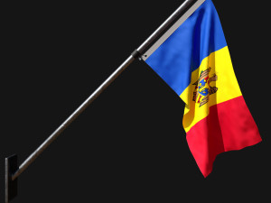 Flag of moldova 03 3D 모델