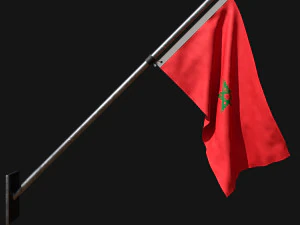 Flag of morocco 03 3D Model