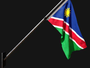 Flag of namibia 03 3D Model