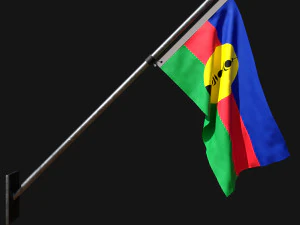 Bendera Kaledonia Baru 03 Model 3D