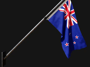 Flag of new zealand 03 3D Model