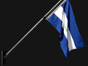 Bandeira da Nicar&aacute;gua 03 Modelo 3D