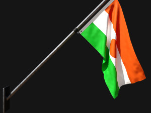 Flag of niger 03 3D Модель