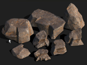 Mountain Rock Pack 01 3Dモデル