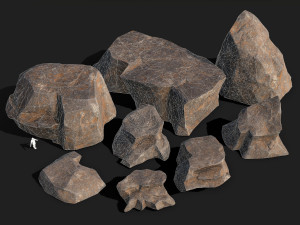 Mountain Rock Pack 01 3D Модель