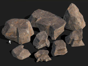 Mountain Rock Pack 01 3D Model