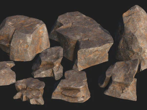 Mountain Rock Pack 01 3D Model
