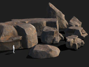 Mountain Rock Pack 01 3D Model