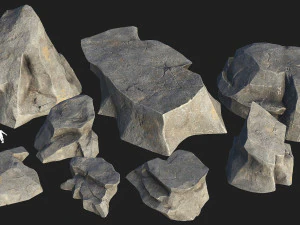 Mountain Rock Pack 02 3D Model
