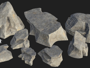 Mountain Rock Pack 02 3D Model