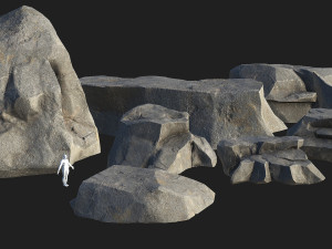 Mountain Rock Pack 02 3D Model