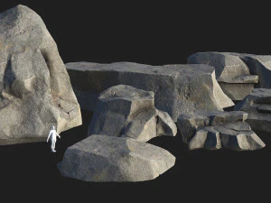 Mountain Rock Pack 02 3D Model