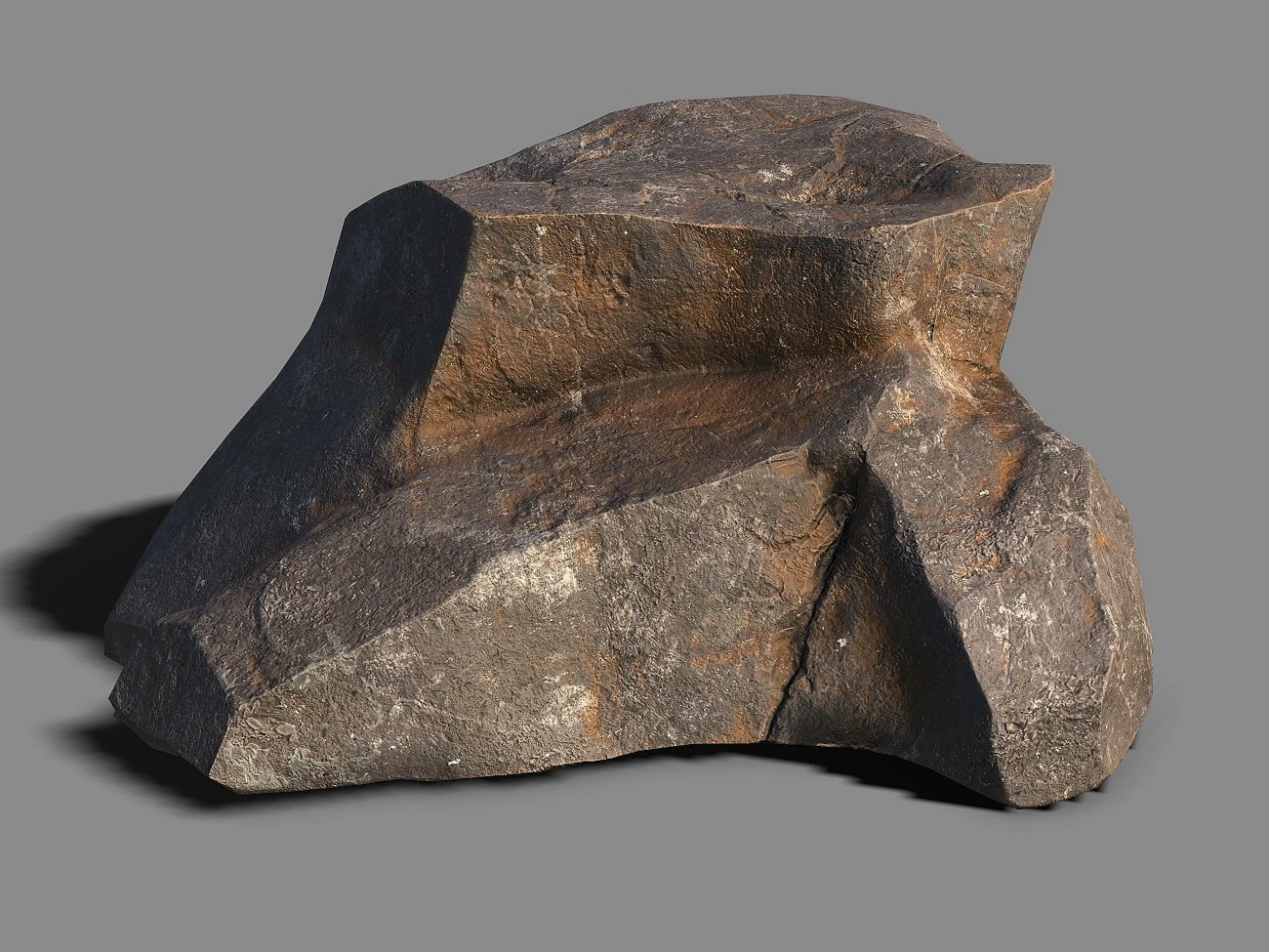 Mountain Rock 02 3D Model .c4d .max .obj .3ds .fbx .stl .blend