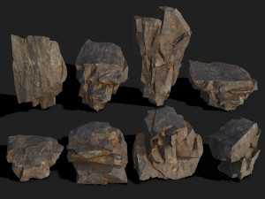 Mountain Rocks - s PBR Pack 04 3D Model