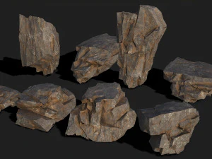 Mountain Rocks - s PBR Pack 04 3D Model