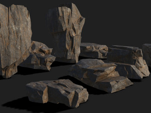 Mountain Rocks - s PBR Pack 04 3D Model