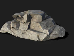 산 바위 05 3D 모델