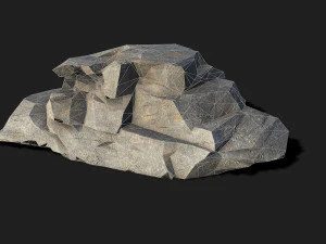 산 바위 05 3D 모델