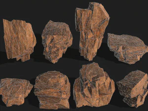 山の岩パック 06 3Dモデル