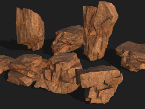 Mountain Rocks Pack 06 3D Модель
