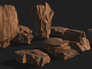 Mountain Rocks Pack 06 3D Модель