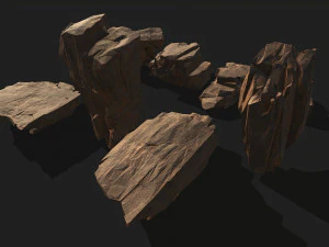 山の岩パック 06 3Dモデル