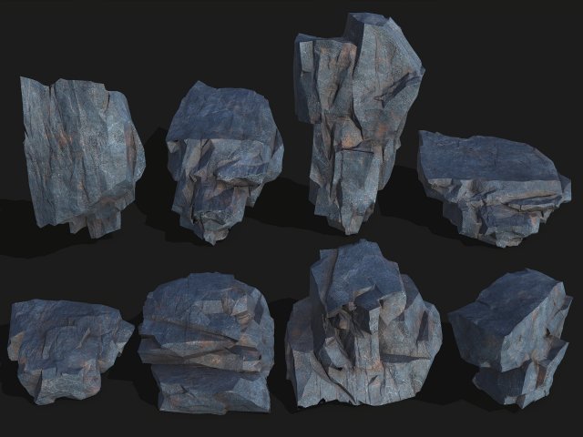 Mountain Rock Pack 07 3D Model .c4d .max .obj .3ds .fbx .stl .blend 
