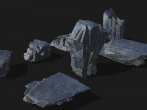 Mountain Rock Pack 07 3D Model