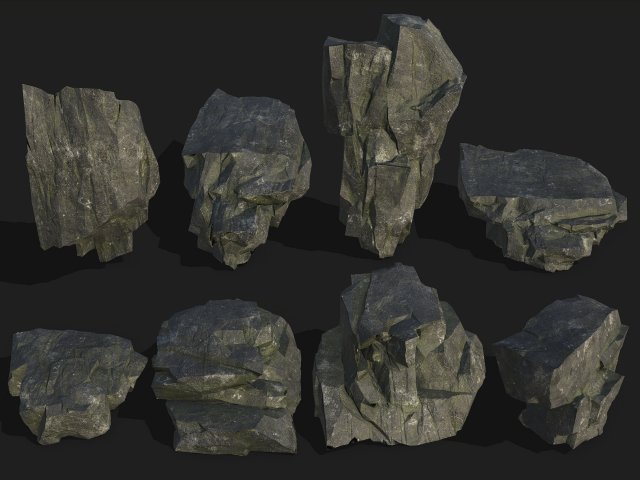 Mountain Rock Pack 08 3D Модель .c4d .max .obj .3ds .fbx .stl .blend 