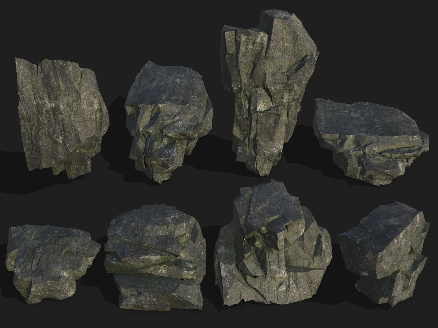 Mountain Rock Pack 08 3D Model .c4d .max .obj .3ds .fbx .stl .blend 