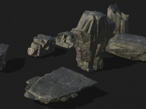 Mountain Rock Pack 08 3D Модель