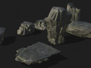 Mountain Rock Pack 08 3D Model
