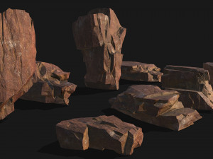 Mountain Rock Pack 09 3D Model