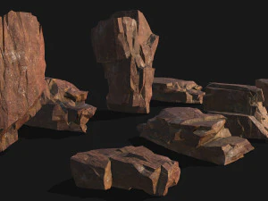 Mountain Rock Pack 09 3D Model